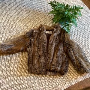 Blond beaver  bomber jacket!